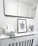 Walking In A Winter Wonderland Grey Tree Winter Christmas Seasonal Wall Home Decor Print