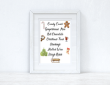Christmas List Winter Christmas Seasonal Wall Home Decor Print
