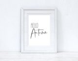 Hello Autumn Plain Font New Autumn Seasonal Wall Home Decor Print
