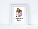 Hot Chocolate Season Gingerbread Winter Christmas Seasonal Wall Home Decor Print