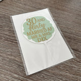 Personalised Wording 10cm Circle Acrylic Birthday Cake Topper