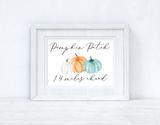 Pumpkin Patch Ahead New Autumn Seasonal Landscape Wall Home Decor Print