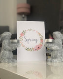 Spring Floral Wreath Spring Seasonal Wall Home Decor Print