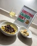 Christmas Calories Don't Count Winter Christmas Seasonal Wall Home Decor Print