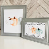 Watercolour Pumpkin Trio Set New Autumn Seasonal Wall Home Decor Print