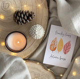 Crunchy Leaves Autumn Breeze Watercolour Leaves Autumn Seasonal Wall Home Decor Print