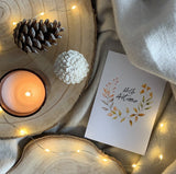 Hello Autumn Half Watercolour Wreath Autumn Seasonal Wall Home Decor Print