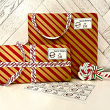 Sheet Of 21 Personalised Name North Pole Express Christmas Present Stickers Gift Labels Christmas stickers