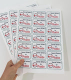 Sheet Of 21 Personalised Name North Pole Express Christmas Present Stickers Gift Labels Christmas stickers