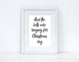 And The Bells Were Ringing Winter Christmas Seasonal Wall Home Decor Print