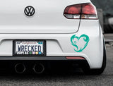 Tribal Heart Bumper Car Sticker