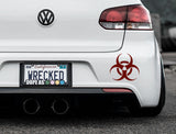 Biohazard Bumper Car Sticker