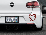 Tribal Heart Bumper Car Sticker