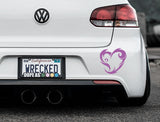 Tribal Heart Bumper Car Sticker
