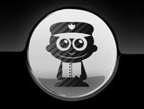 Adorable Policeman Fuel Cap Car Sticker