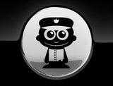 Adorable Policeman Fuel Cap Car Sticker