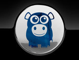 Adorable Hippo Fuel Cap Car Sticker