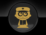 Adorable Policeman Fuel Cap Car Sticker