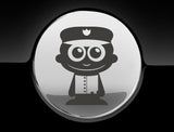 Adorable Policeman Fuel Cap Car Sticker