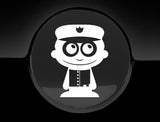 Adorable Policeman Fuel Cap Car Sticker