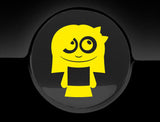 Adorable Girl Fuel Cap Car Sticker
