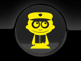 Adorable Policeman Fuel Cap Car Sticker