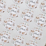 Sheet Of 24 Personalised Name Neutral Reindeer Christmas Present Stickers Gift Labels Christmas stickers