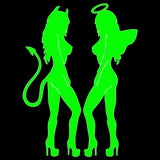Sexy Angel Sexy Devil Sticker