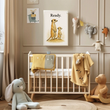 Ready Meerkat Family Watercolour Nursery Children's Room Wall Decor Print