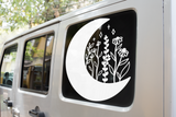 Floral Moon 1 Boho Sticker